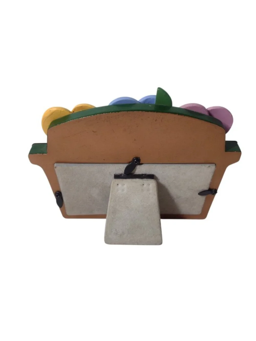 Malden International Copper Front Pansy Divided Photo Frame 3D Flowers 6 x 4.5